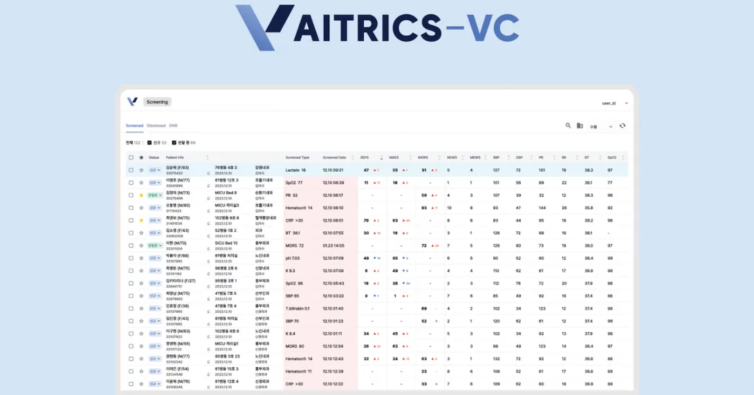 AITRICS Vital Care software AITRICS Vital Care software